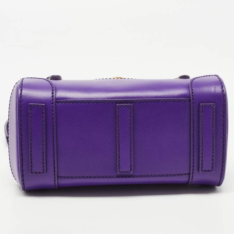 Pre Owned Ralph Lauren Purple Leather Ricky Crossbody Bag