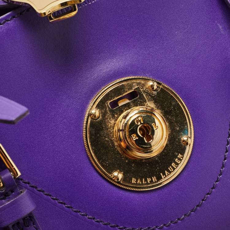 Pre Owned Ralph Lauren Purple Leather Ricky Crossbody Bag