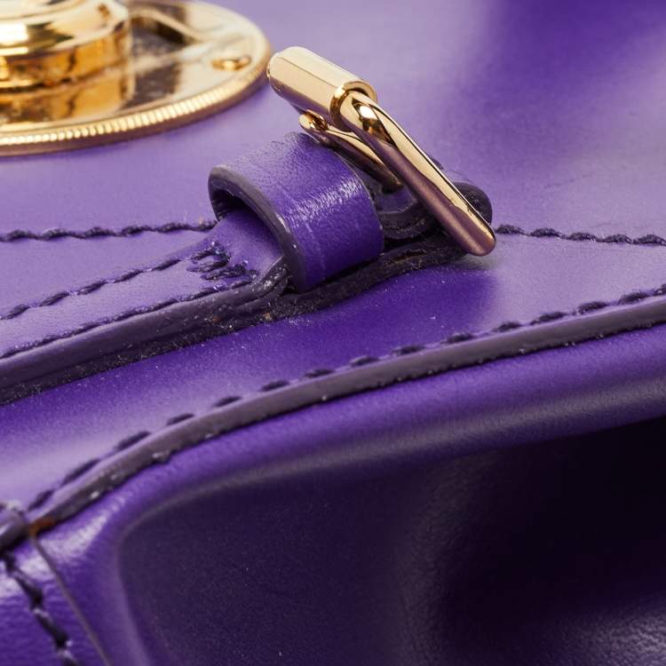Pre Owned Ralph Lauren Purple Leather Ricky Crossbody Bag