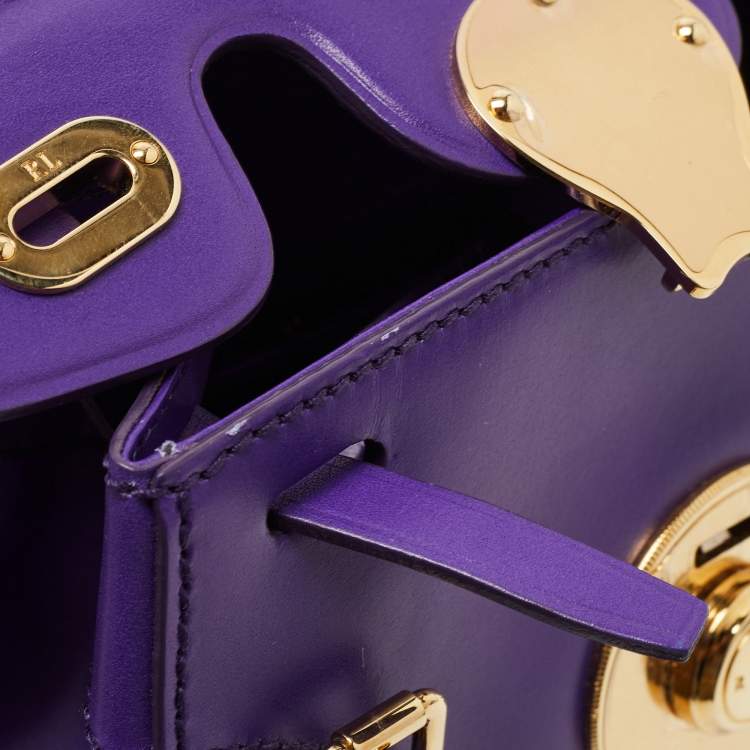Pre Owned Ralph Lauren Purple Leather Ricky Crossbody Bag