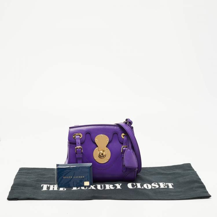 Pre Owned Ralph Lauren Purple Leather Ricky Crossbody Bag