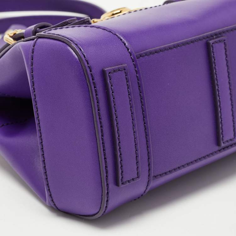 Pre Owned Ralph Lauren Purple Leather Ricky Crossbody Bag