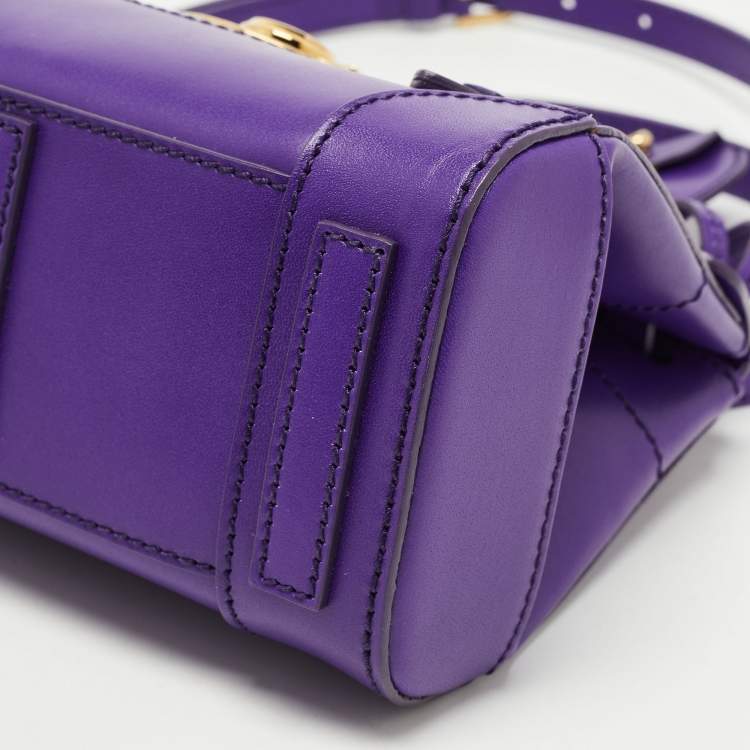 Pre Owned Ralph Lauren Purple Leather Ricky Crossbody Bag