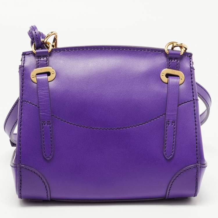 Pre Owned Ralph Lauren Purple Leather Ricky Crossbody Bag