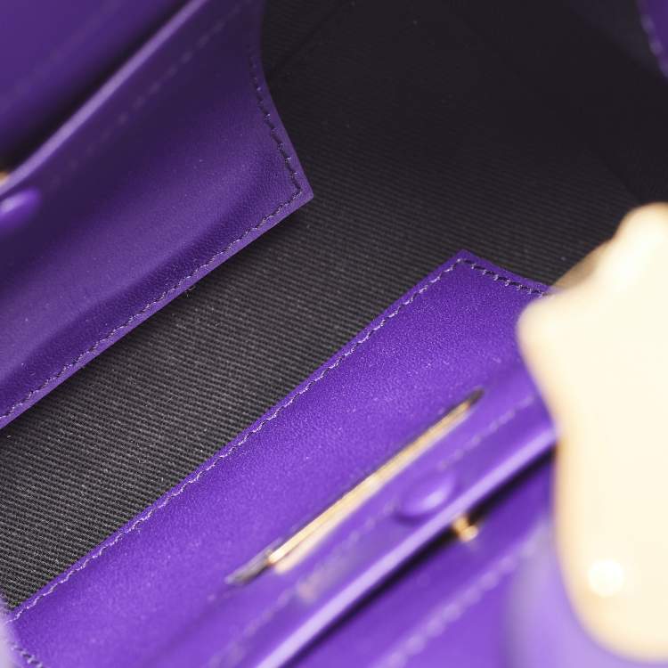 Pre Owned Ralph Lauren Purple Leather Ricky Crossbody Bag