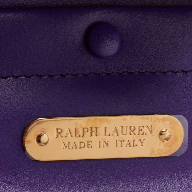 Pre Owned Ralph Lauren Purple Leather Ricky Crossbody Bag