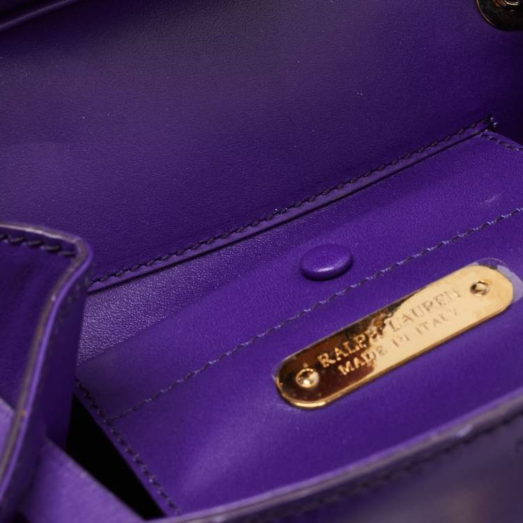 Pre Owned Ralph Lauren Purple Leather Ricky Crossbody Bag