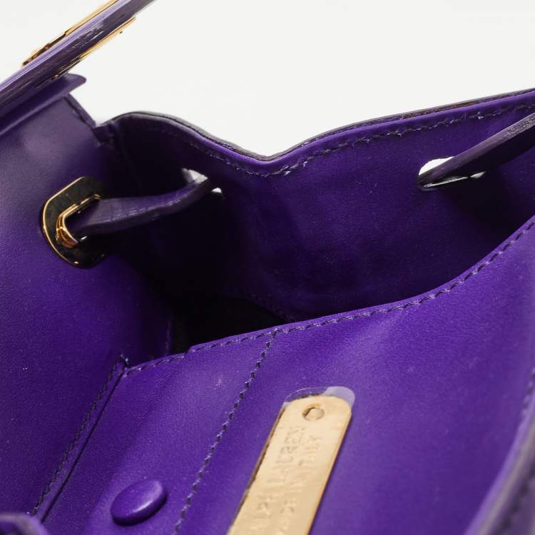 Pre Owned Ralph Lauren Purple Leather Ricky Crossbody Bag
