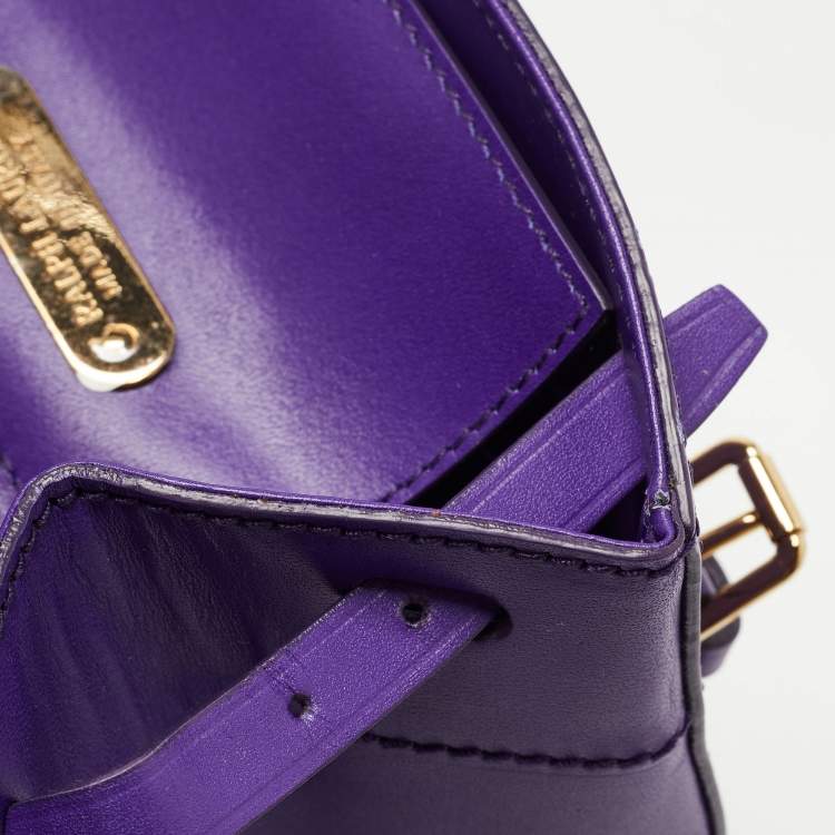 Pre Owned Ralph Lauren Purple Leather Ricky Crossbody Bag