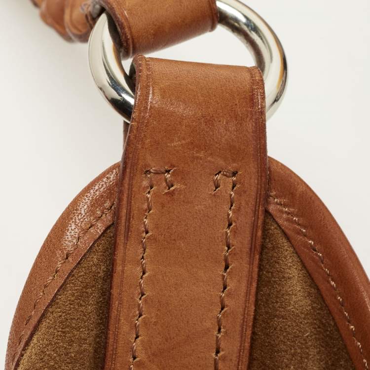 Pre Owned Ralph Lauren Brown Suede and Leather Stirrup Shoulder Bag