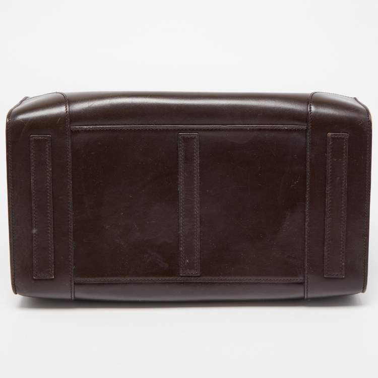 Pre Owned Ralph Lauren Dark Brown Leather Ricky 33 Tote