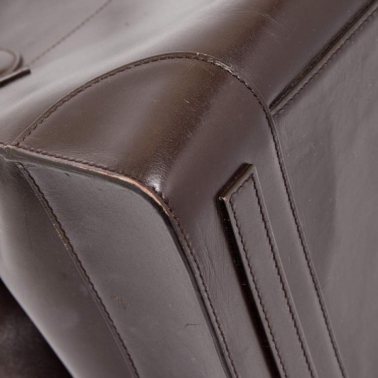 Pre Owned Ralph Lauren Dark Brown Leather Ricky 33 Tote