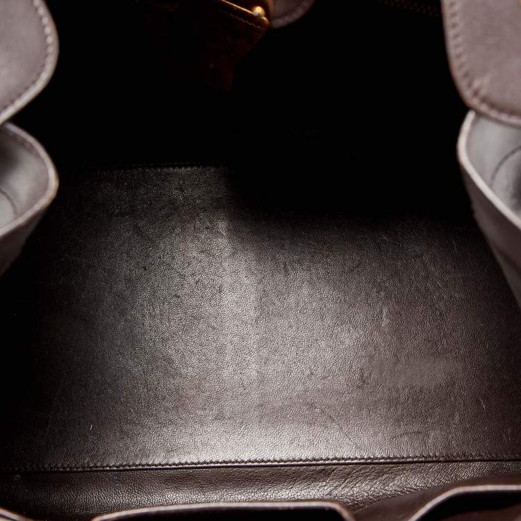 Pre Owned Ralph Lauren Dark Brown Leather Ricky 33 Tote