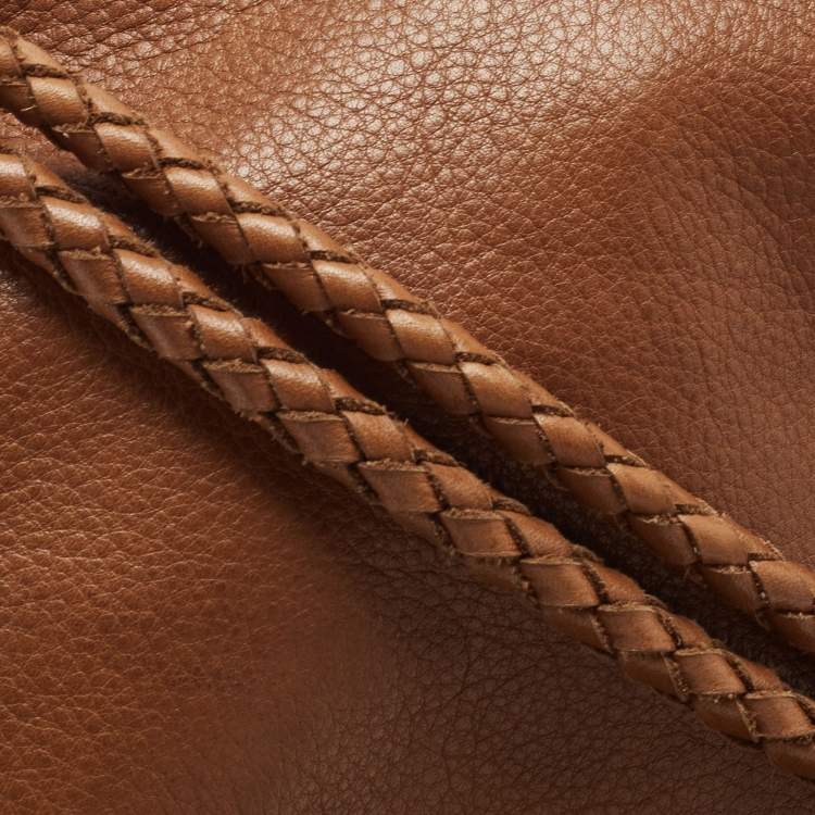 Pre Owned Ralph Lauren Brown Leather Fringe Flap Crossbody Bag