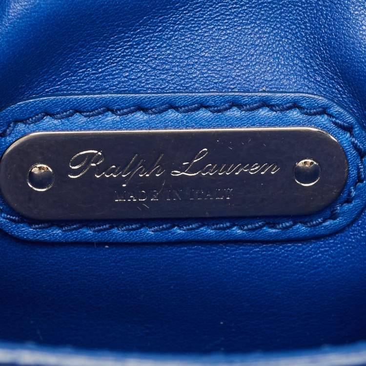 Pre Owned  Ralph Lauren Blue Leather Soft Ricky Tote
