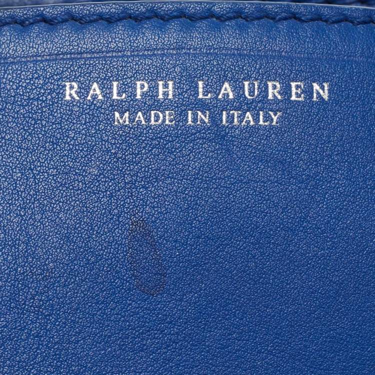 Pre Owned  Ralph Lauren Blue Leather Soft Ricky Tote