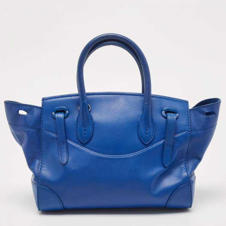 Pre Owned  Ralph Lauren Blue Leather Soft Ricky Tote