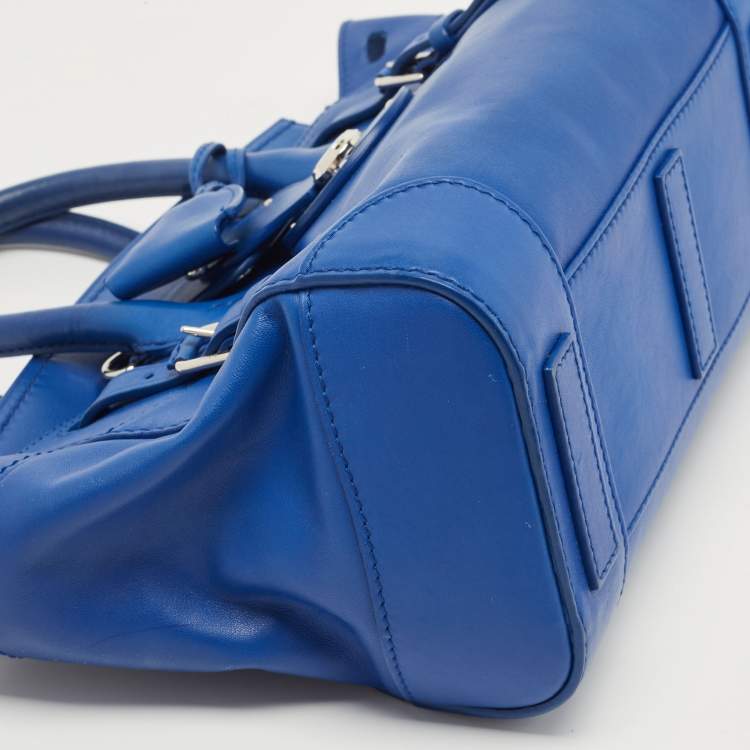 Pre Owned  Ralph Lauren Blue Leather Soft Ricky Tote