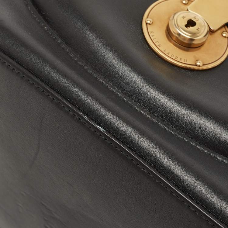 Pre Owned Ralph Lauren Black Leather Ricky Drawstring Bucket Bag