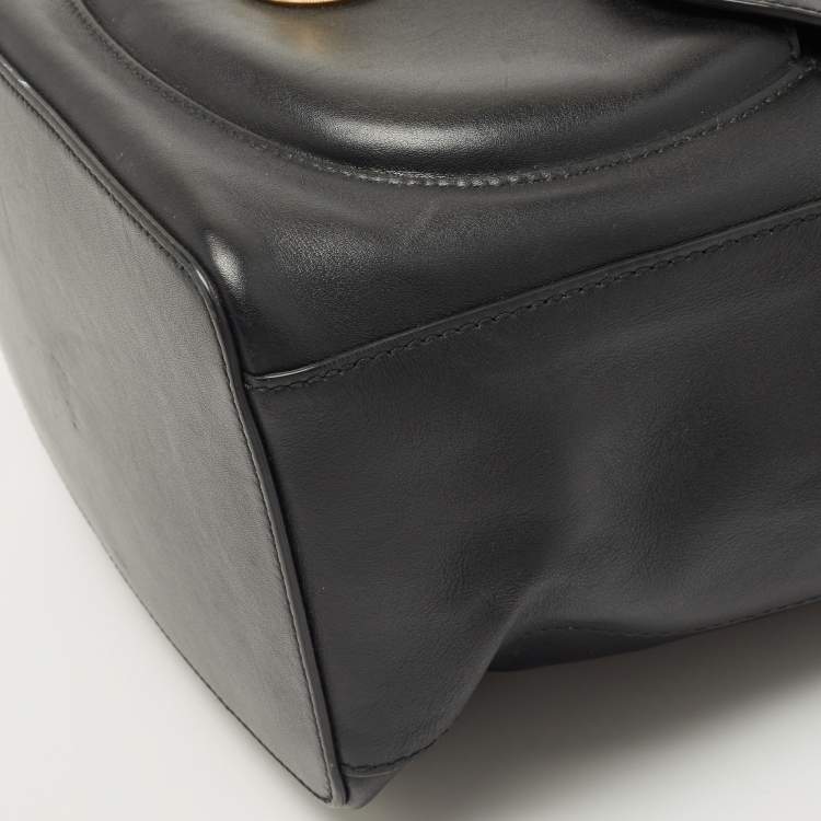 Pre Owned Ralph Lauren Black Leather Ricky Drawstring Bucket Bag