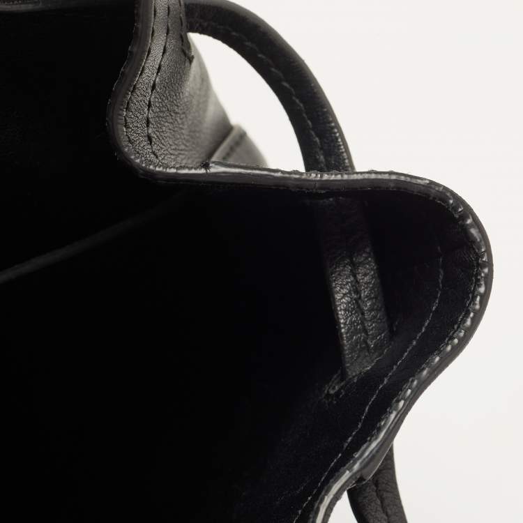 Pre Owned Ralph Lauren Black Leather Ricky Drawstring Bucket Bag