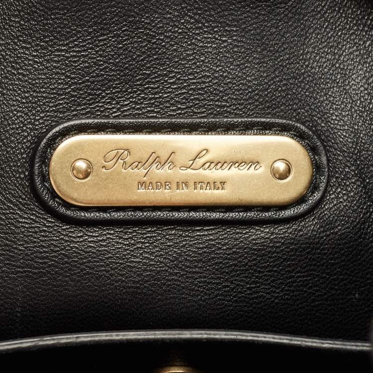 Pre Owned Ralph Lauren Black Leather Ricky Drawstring Bucket Bag