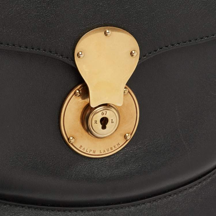 Pre Owned Ralph Lauren Black Leather Ricky Drawstring Bucket Bag