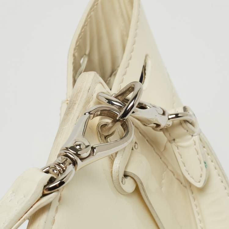 Pre Owned Ralph Lauren White Patent Leather Ricky 18 Crossbody Bag