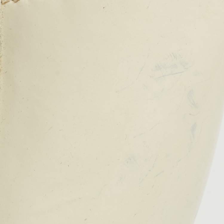 Pre Owned Ralph Lauren White Patent Leather Ricky 18 Crossbody Bag