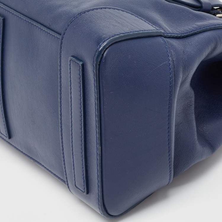 مملوكة مسبقًا Ralph Lauren Dark Blue Soft Leather Ricky 33 Tote