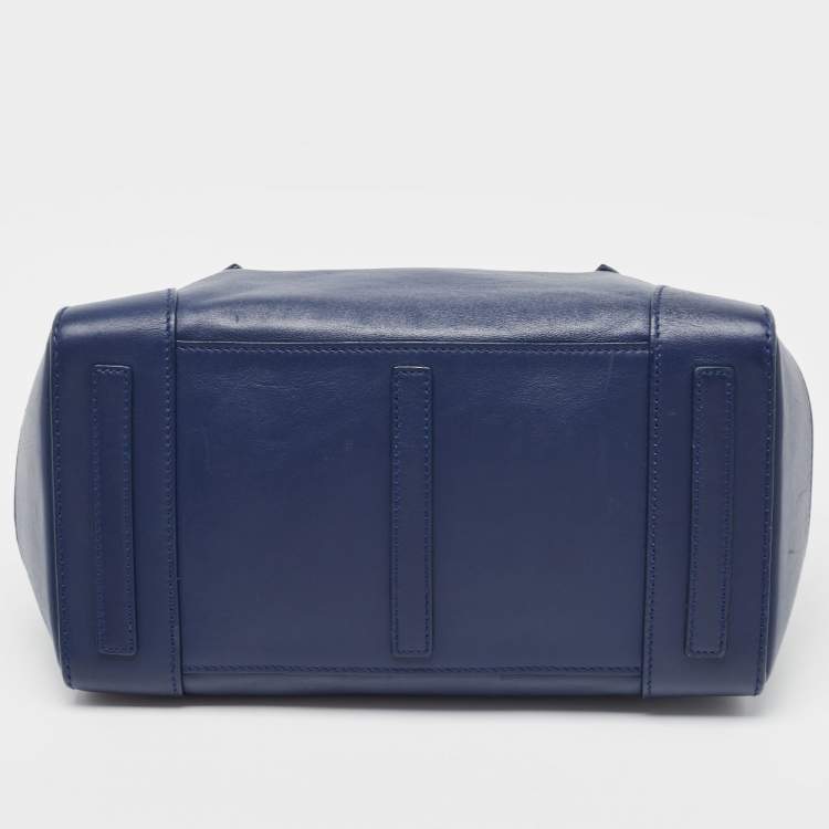 مملوكة مسبقًا Ralph Lauren Dark Blue Soft Leather Ricky 33 Tote