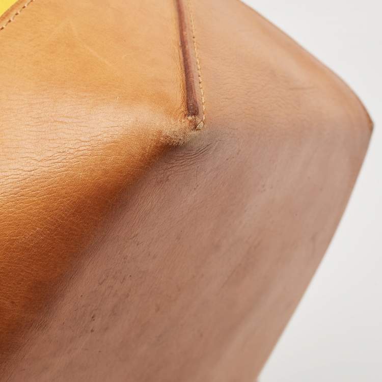 Pre Owned Ralph Lauren Multicolor Equestrian Canvas and Leather Shopper Tote