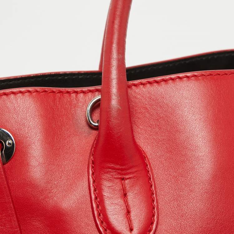 Pre Owned Ralph Lauren Red Leather Tote