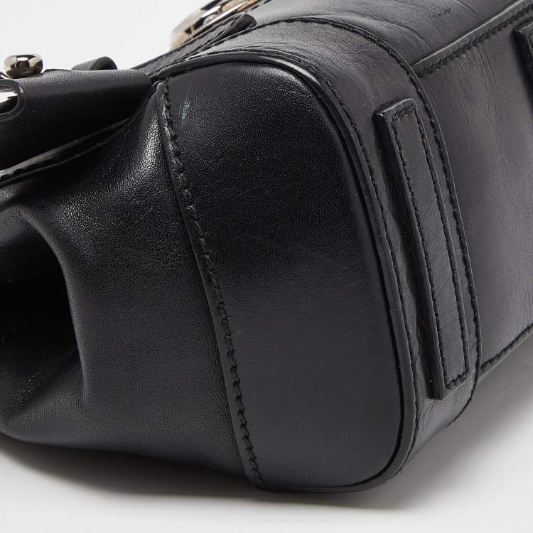 Pre Owned Ralph Lauren Black Leather Mini Ricky Tote