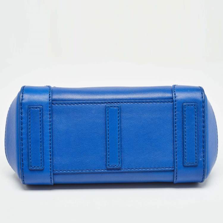 Pre Owned Ralph Lauren Blue Leather Mini Ricky Tote