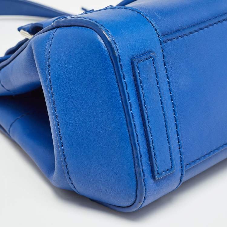 Pre Owned Ralph Lauren Blue Leather Mini Ricky Tote
