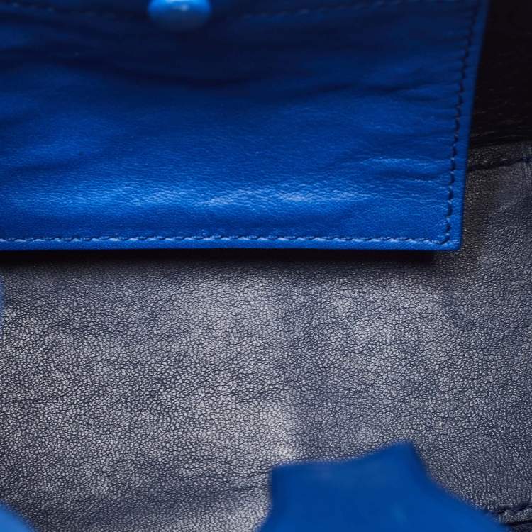 Pre Owned Ralph Lauren Blue Leather Mini Ricky Tote
