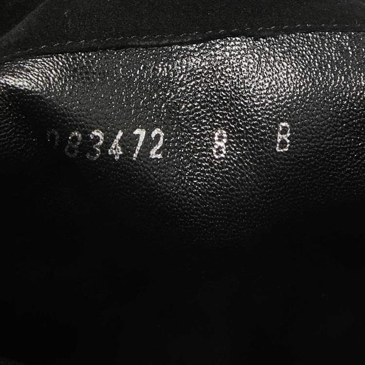 Pre Owned Ralph Lauren Black Suede Knee Length Boots Size 38