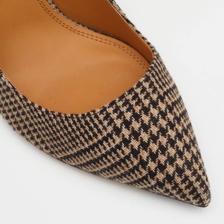 Pre Owned Ralph Lauren Multicolor Woven Wool Celia Glen Pointed Toe Pumps Size 37