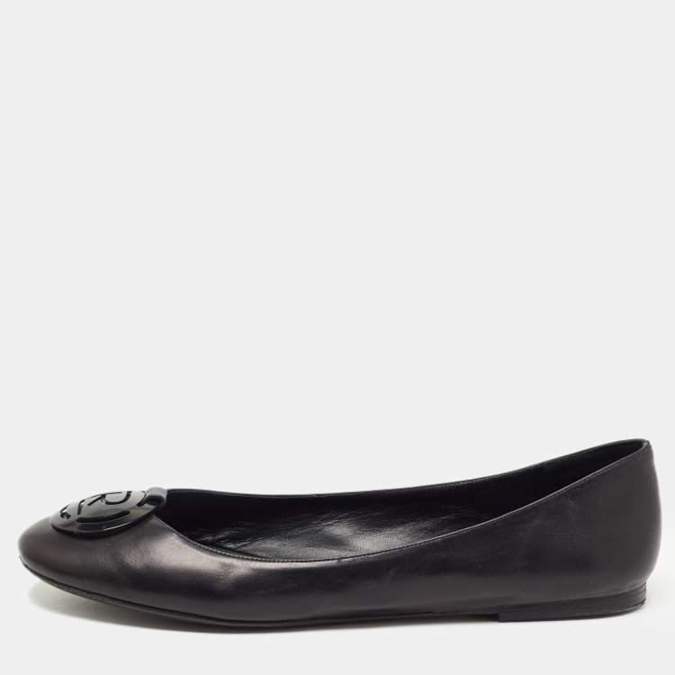 Ralph Lauren Black Leather Ballet Flats Size 41 Ralph Lauren | The ...