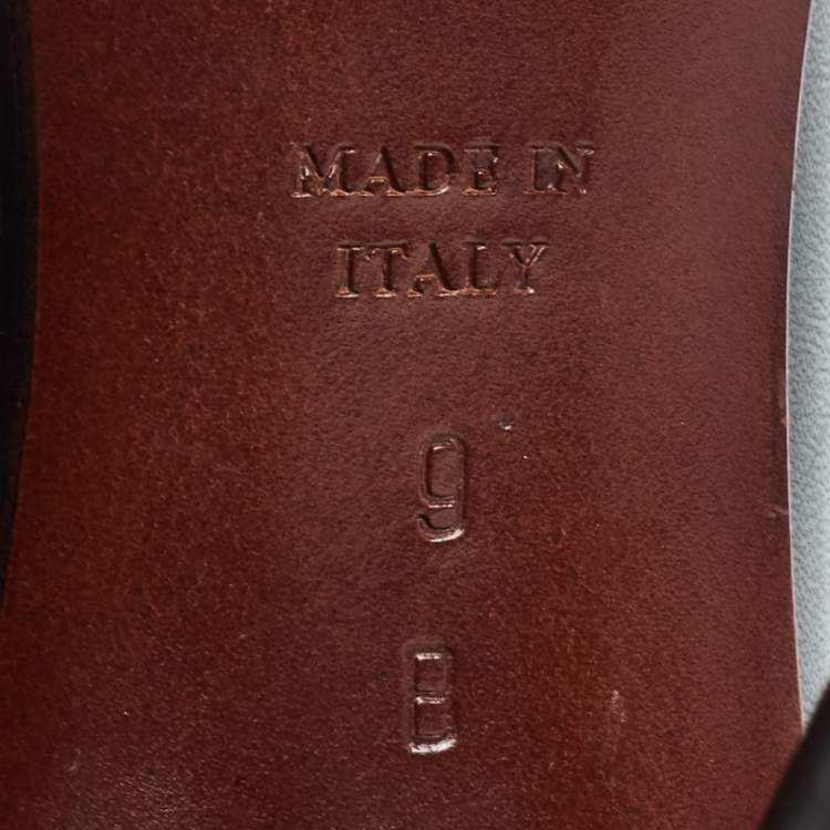 Pre Owned Ralph Lauren Dark Green Leather Ankle Boots Size 39