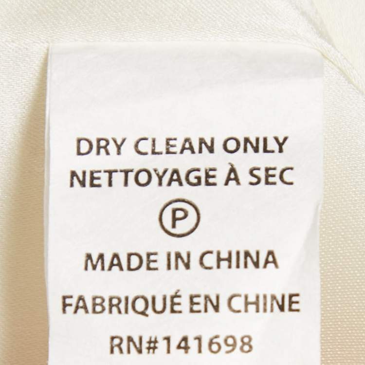 Pre Owned Ramy Brook Ivory White Satin Cut-Out Irene Dress XS