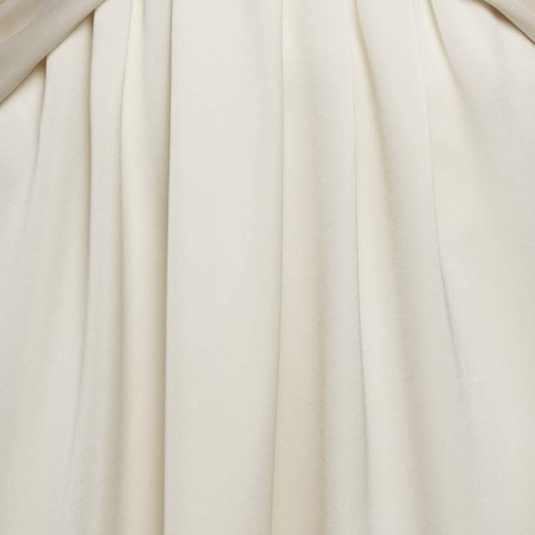 Pre Owned Ramy Brook Ivory White Satin Cut-Out Irene Dress XS