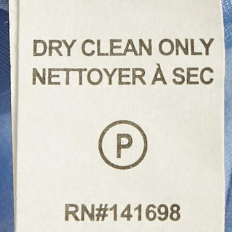 Pre Owned Ramy Brook Blue Satin Smocked V-Neck Jumpsuit XXS