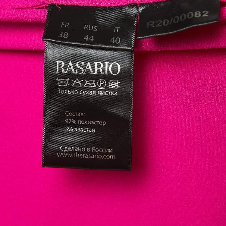 Pre Owned Rasario Pink Crepe Cowl Neck Strappy Maxi Dress S