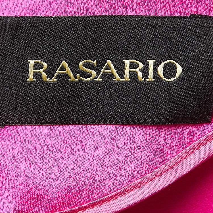 Pre Owned Rasario Pink Crepe Cowl Neck Strappy Maxi Dress S