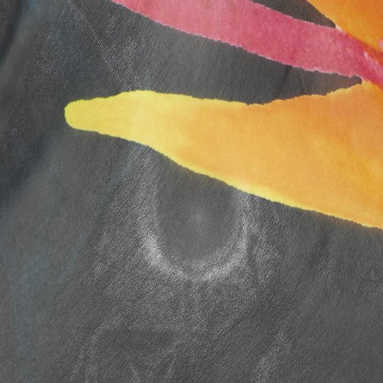 Pre Owned Rat & Bao Multicolor Printed Crepe Sheer Maxi Dress S  