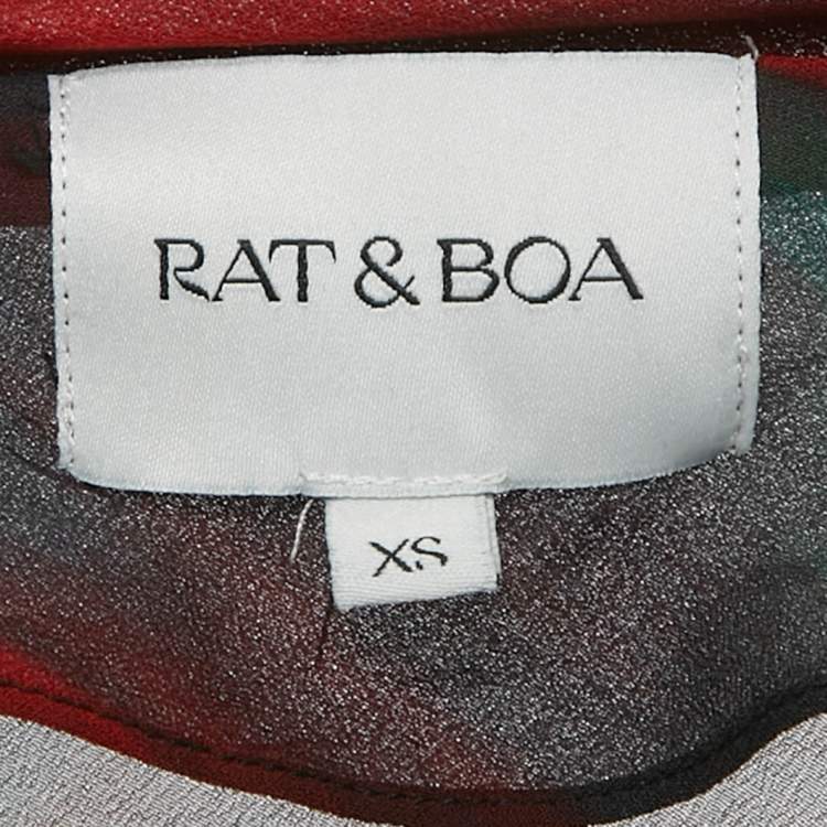 مملوكة مسبقًا Rat & Bao Multicolor Printed Crepe Cold Shoulder Sheer Maxi Dress XS