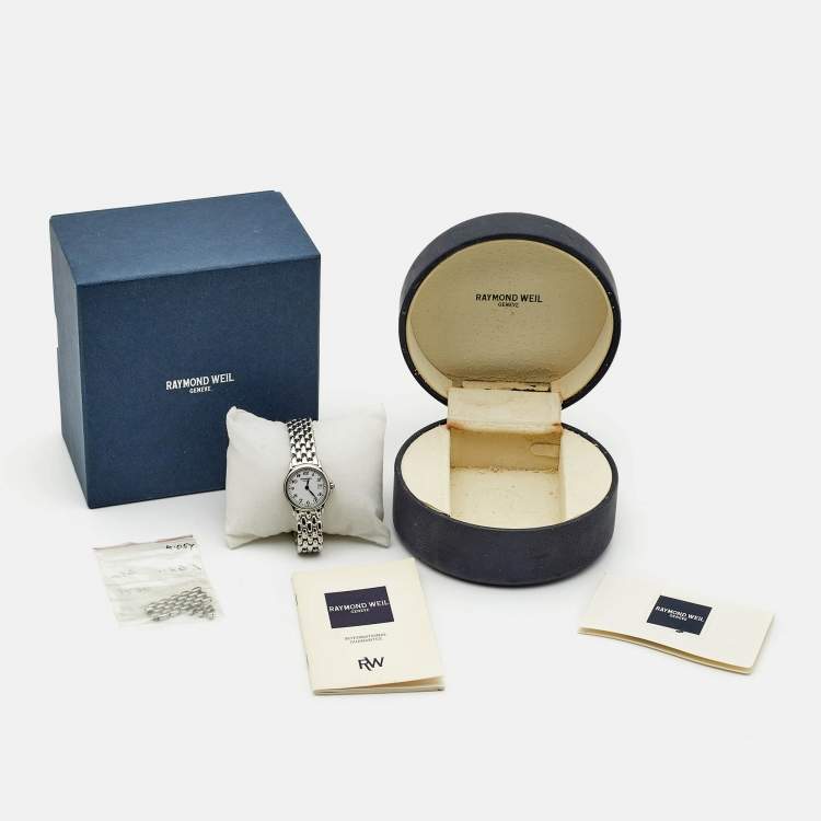 مملوكة مسبقًا Raymond Weil Classic 5377-ST-05308 White Dial Stainless Steel Women's Wristwatch 23.50 mm
