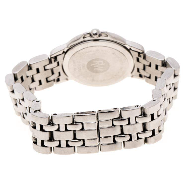 Pre Owned Raymond Weil Silver Stainless Steel Tango 5630 Women's Wristwatch 39 mm